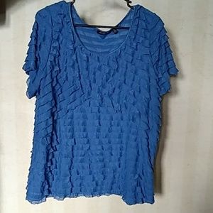 Trendy and pretty plus size ruffled top